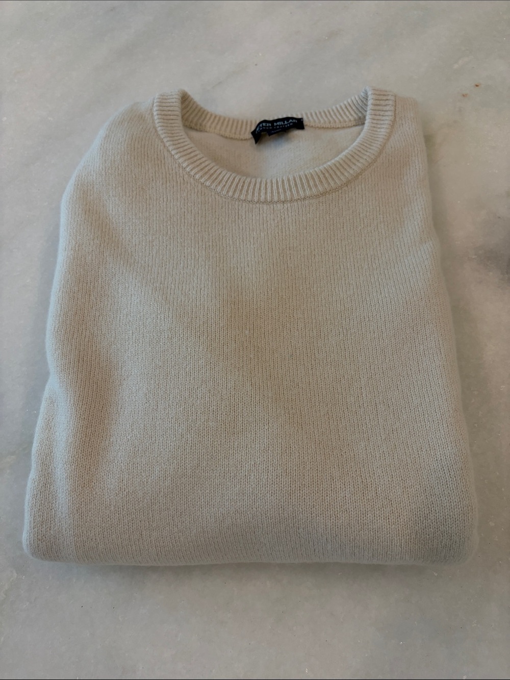Peter Millar Men’s Crewneck Sweater in Light Beige